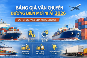 Bảng Giá Vận Chuyển Đường Biển 2026 – Cập Nhật Mới Nhất
