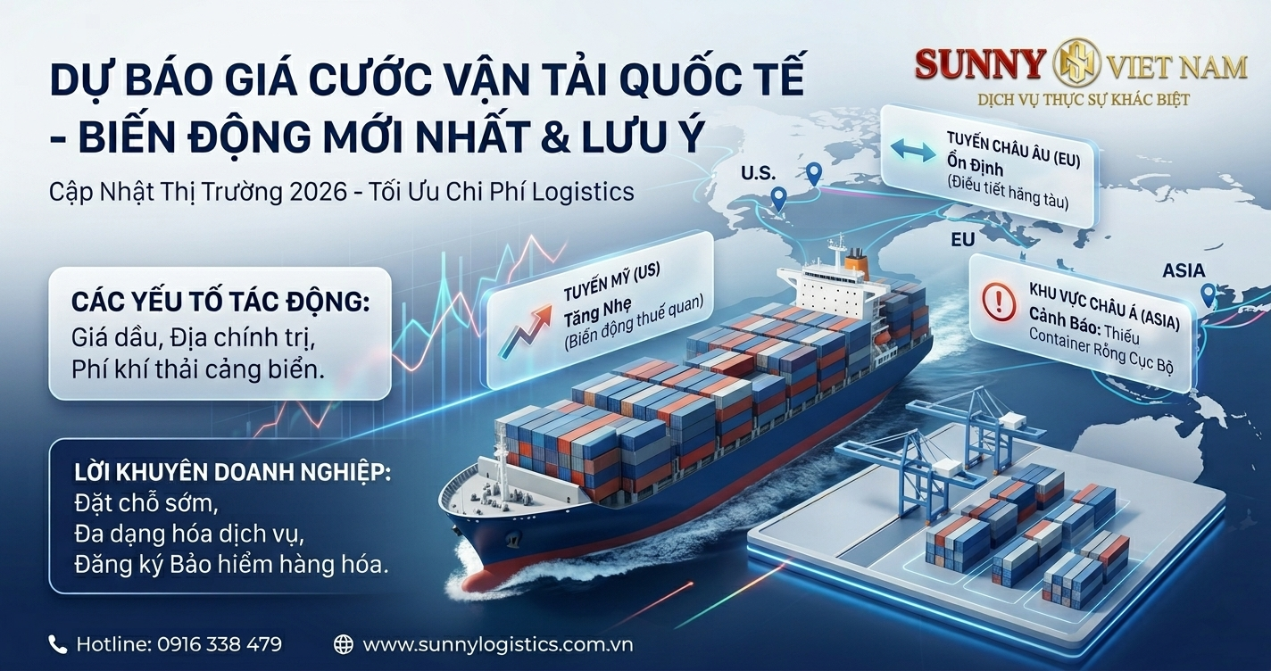 Dự báo giá cước vận tải quốc tế 2026