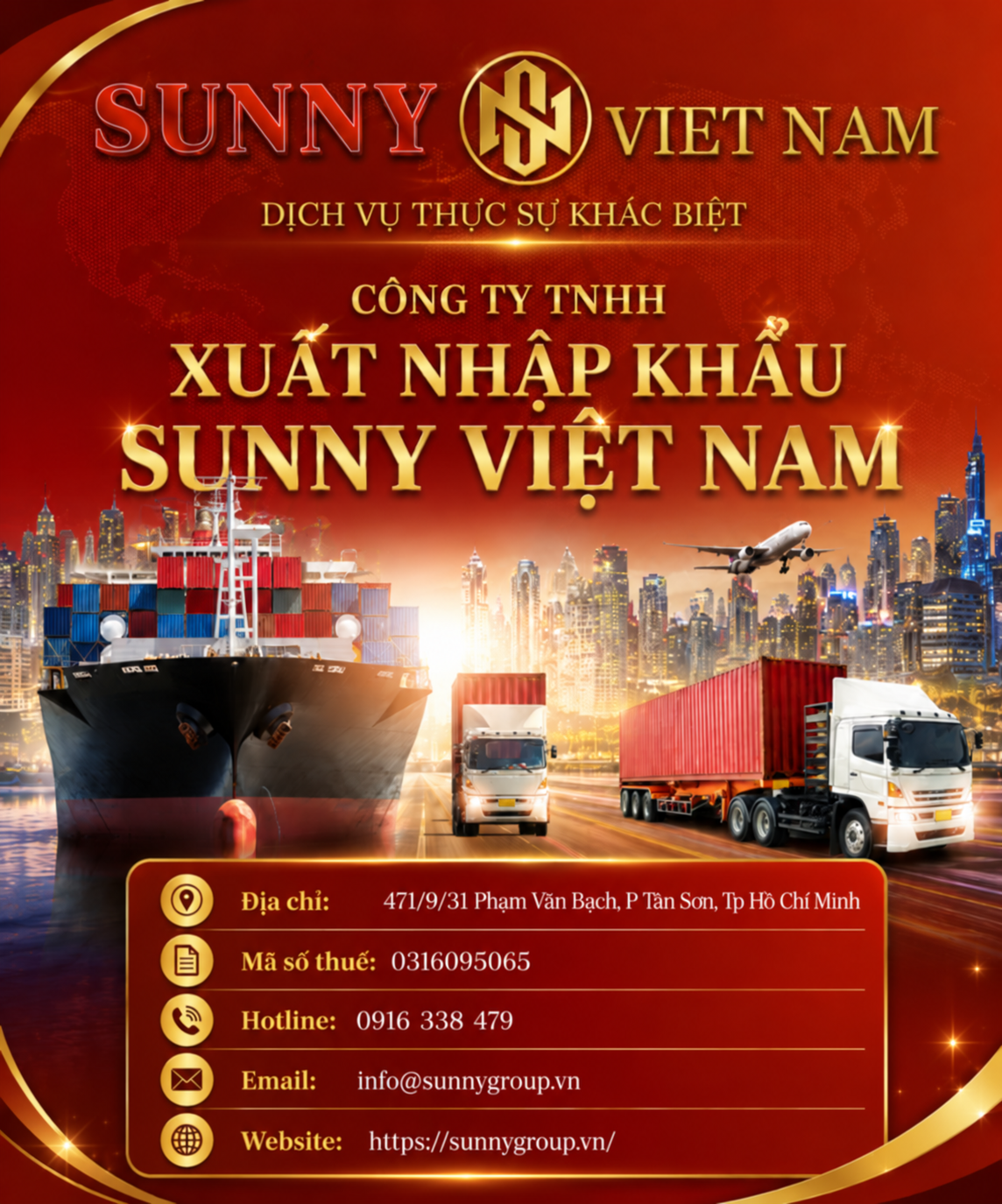 Giới thiệu Công Ty TNHH Xuất Nhập Khẩu Sunny Việt Nam